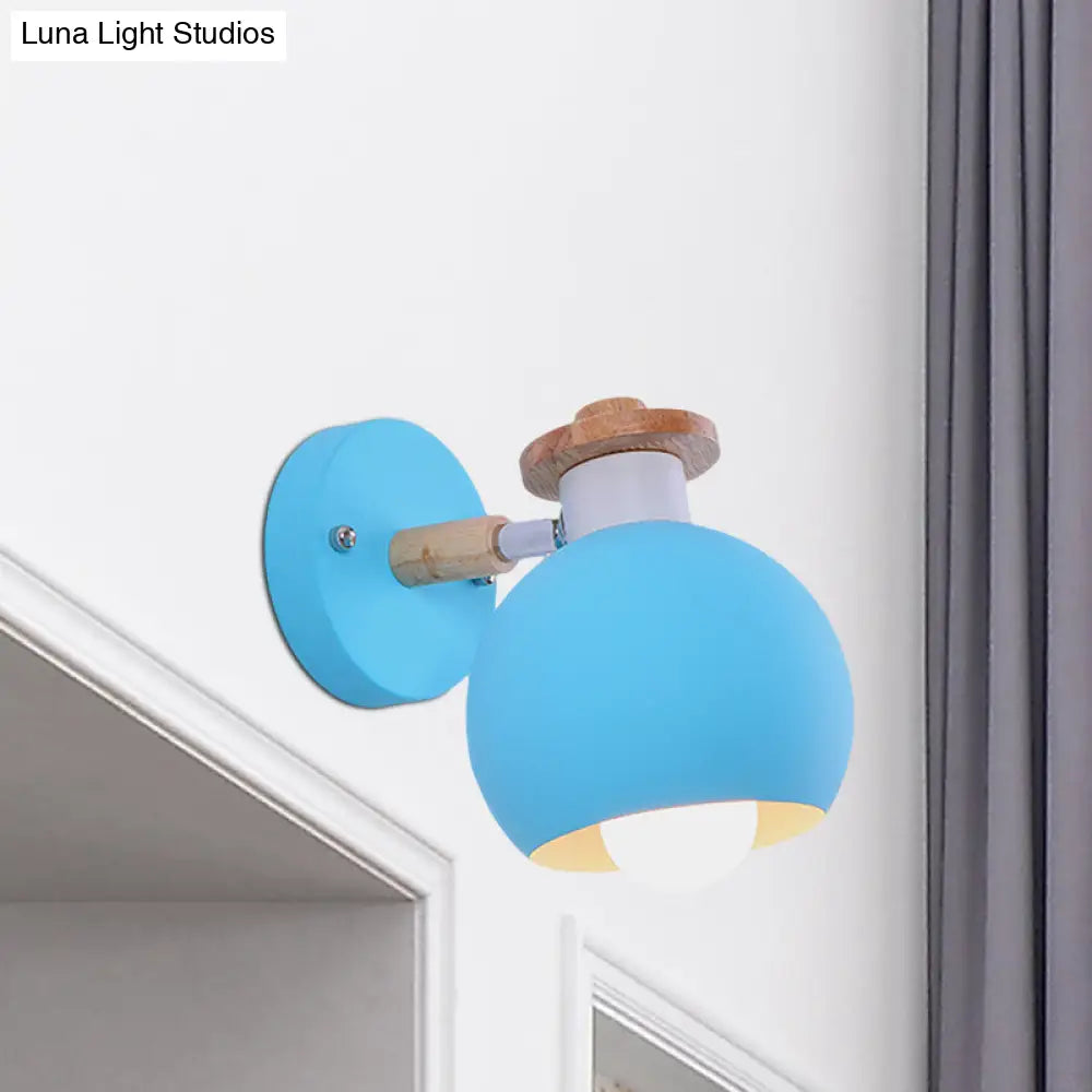Nordic Metal Spherical Wall Lamp For Childs Bedroom Or Kindergarten