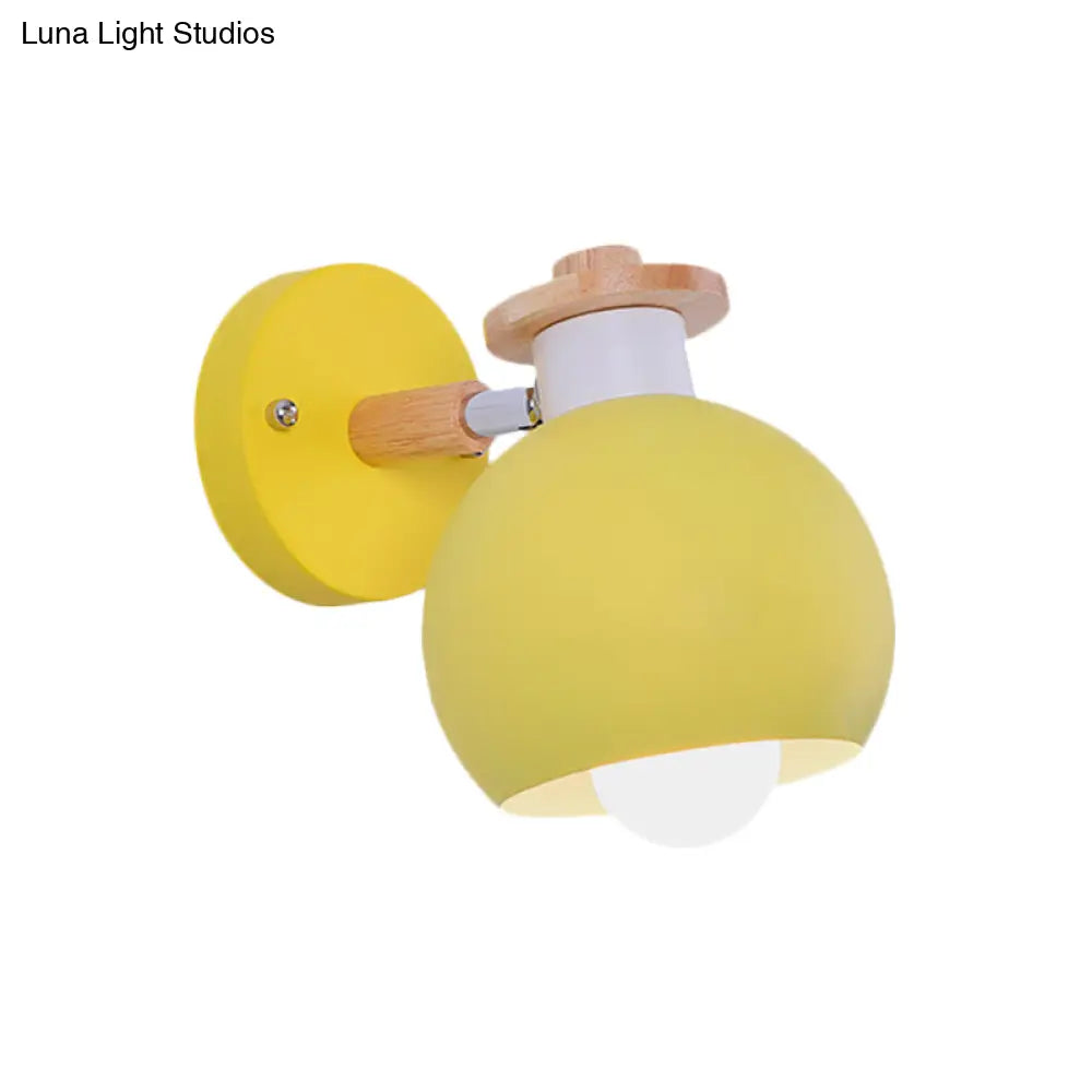 Nordic Metal Spherical Wall Lamp For Childs Bedroom Or Kindergarten