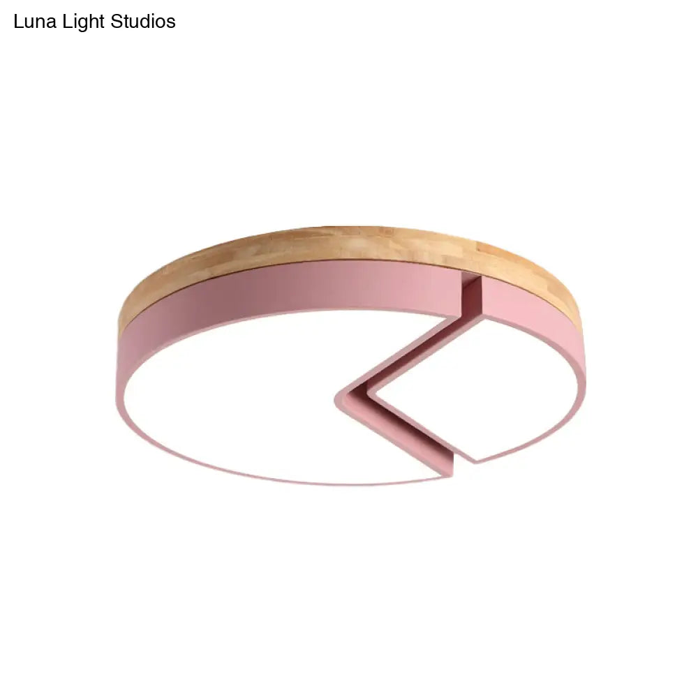 Nordic Style Acrylic Round Cake Light: Flush Mount Ceiling Light Perfect For Nursing Rooms