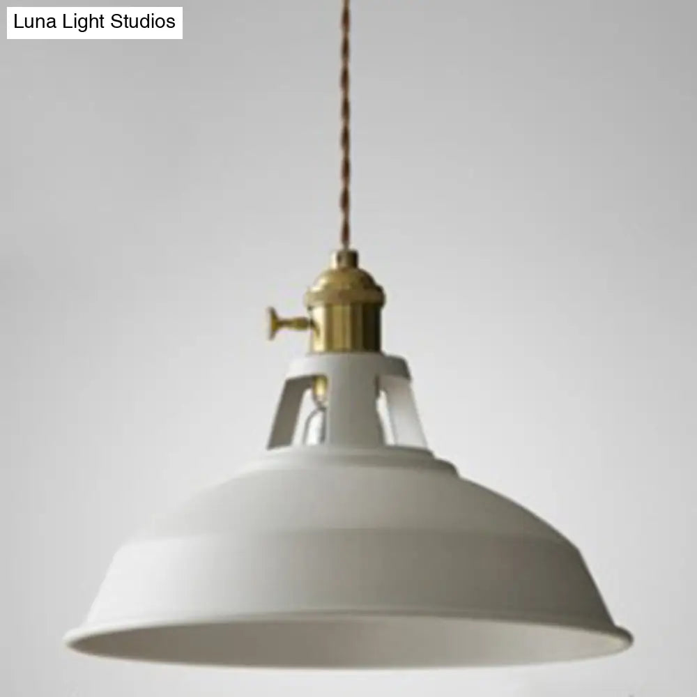 Nordic Style Hanging Lamp With Metal Shade And Colorful Macaron Finish For Kitchen Barn
