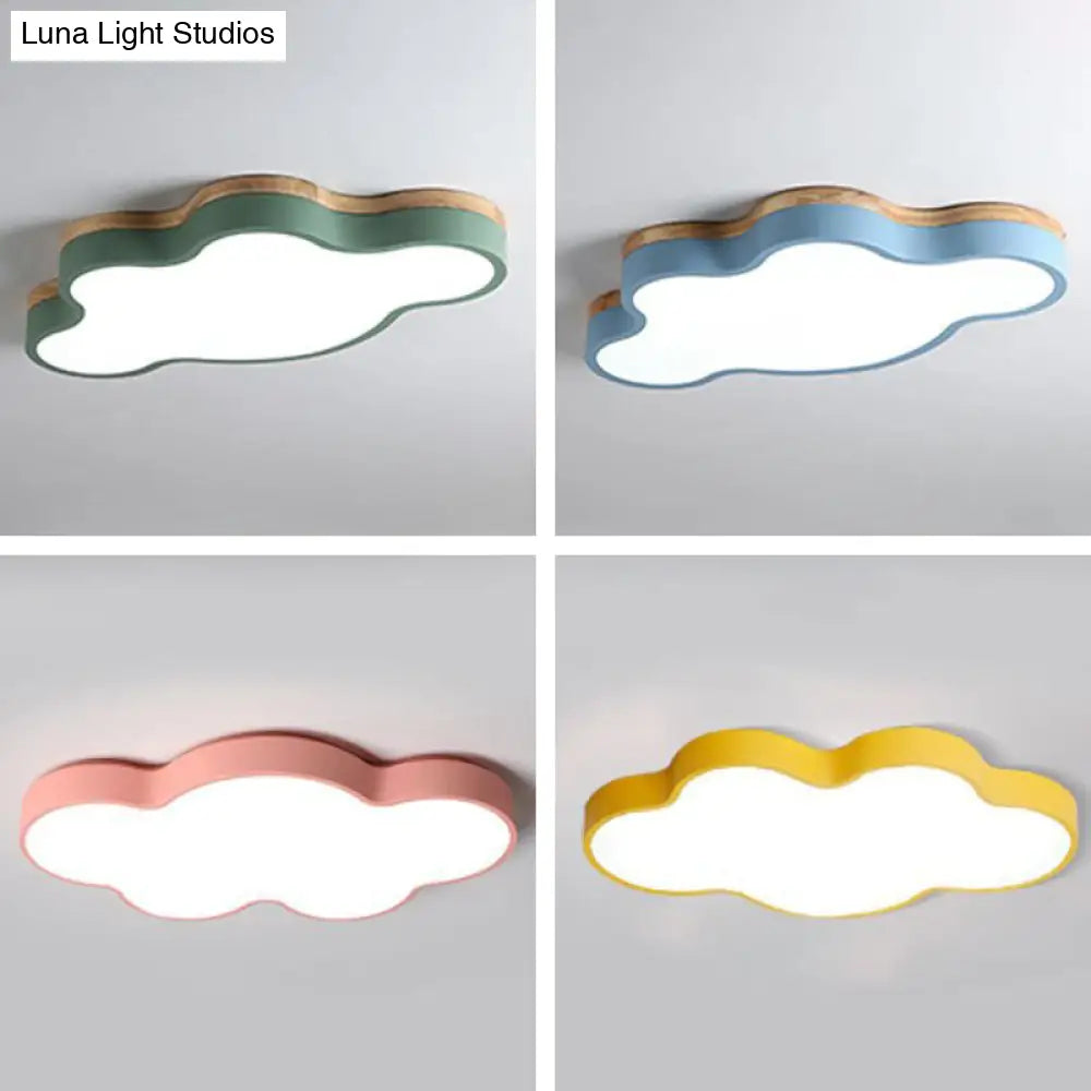 Nordic-Style Led Metal Flush-Mount Ceiling Lamp For Kids Bedroom