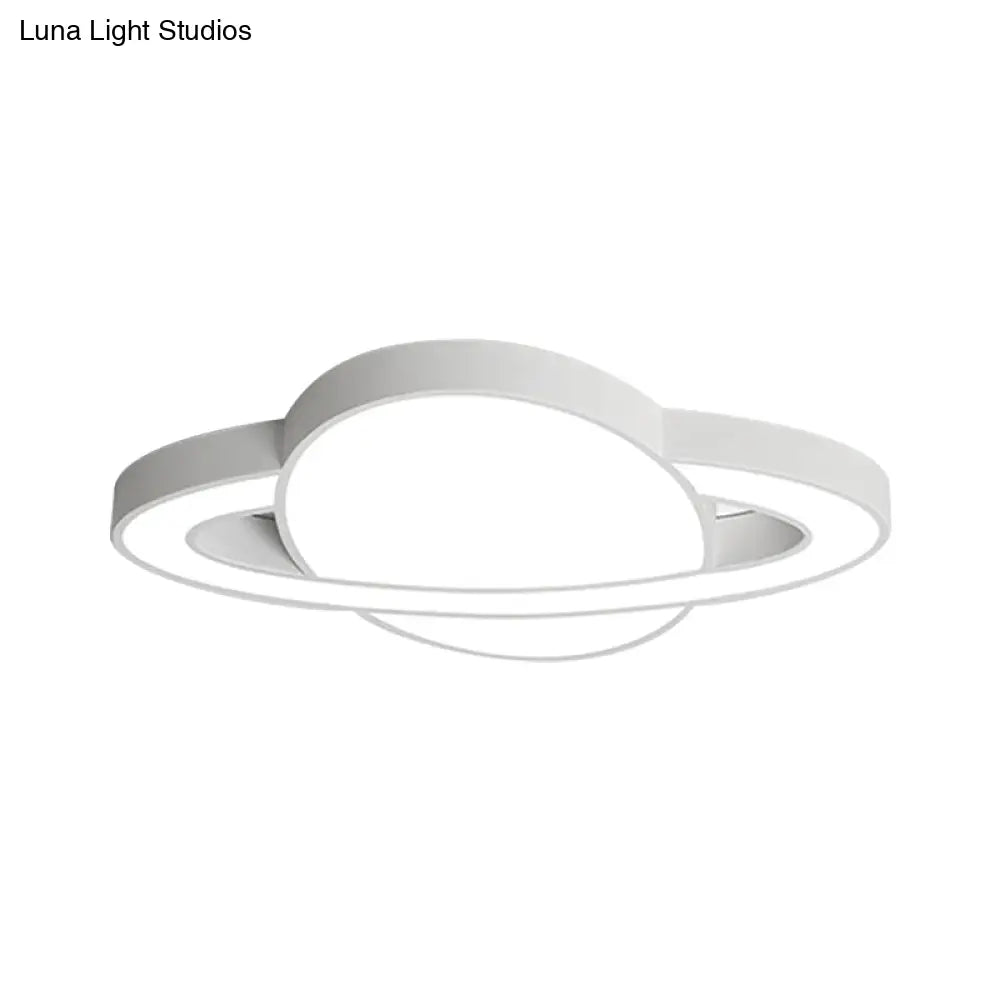 Nordic Style Planet Shaped Led Ceiling Light For Kid’s Bedroom - White/Pink/Yellow/Blue