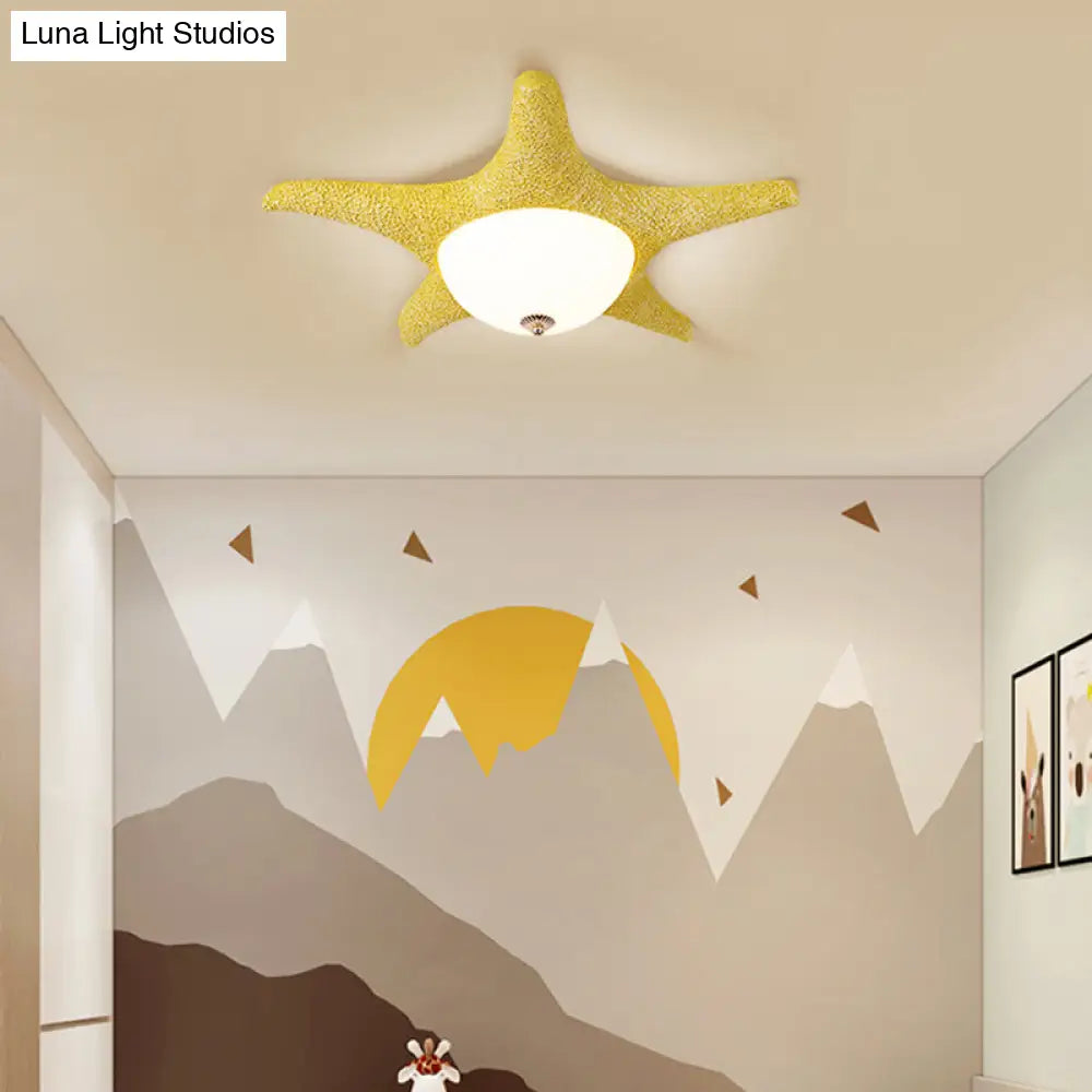 Nordic Stylish Starfish Kid’s Flush Mount Ceiling Light Fixture