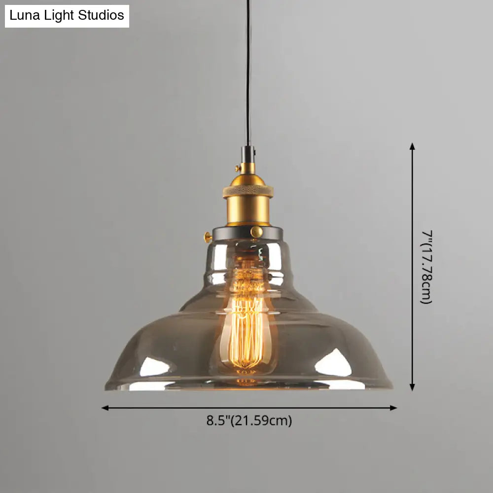 Retro Industrial Glass Pendant Lights For Bars - 1-Light Hanging Fixtures
