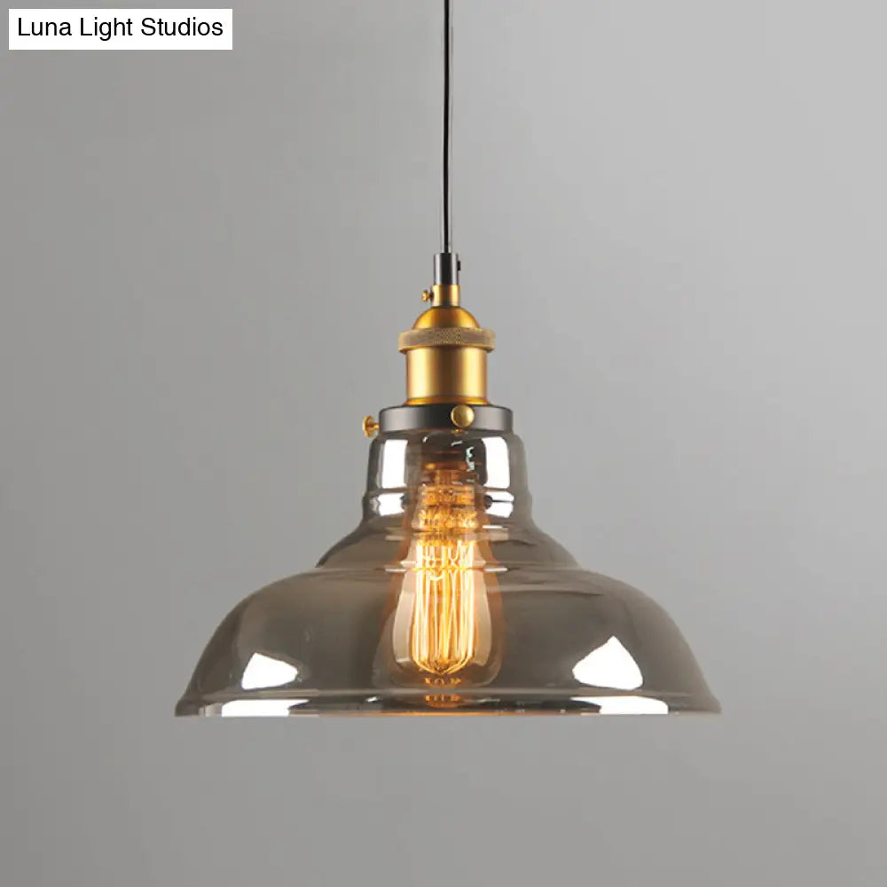 Retro Industrial Glass Pendant Lights For Bars - 1-Light Hanging Fixtures