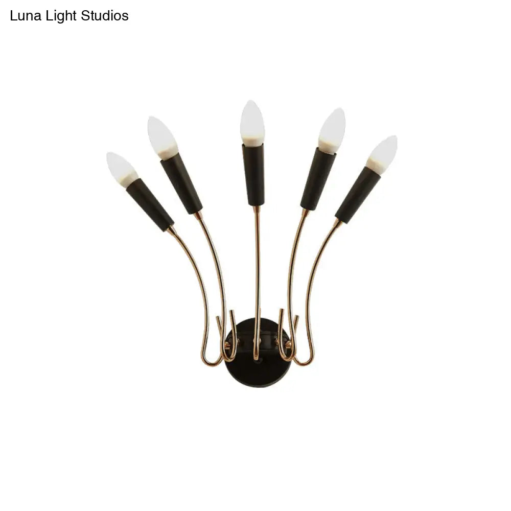 Rocket Wall Lamp - Contemporary Metal Sconce With 5 Lights For Living Room