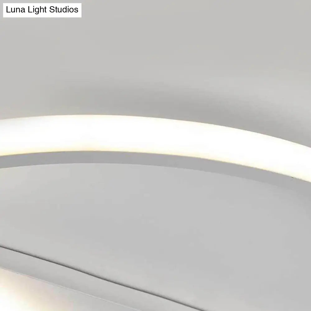 Round Led Ceiling Lamp In Multiple Colors: Simple Aluminum Flush Mount Fixture