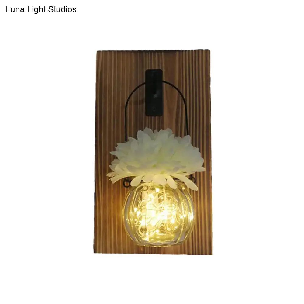 Rustic Glass Shade String Lights For Tea Shops - Perfect Flower And Plant Accents