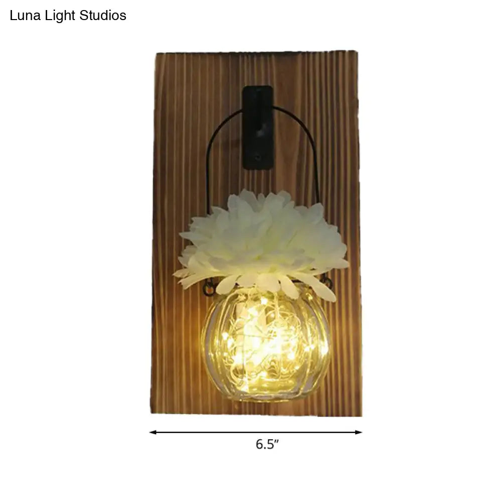 Rustic Glass Shade String Lights For Tea Shops - Perfect Flower And Plant Accents