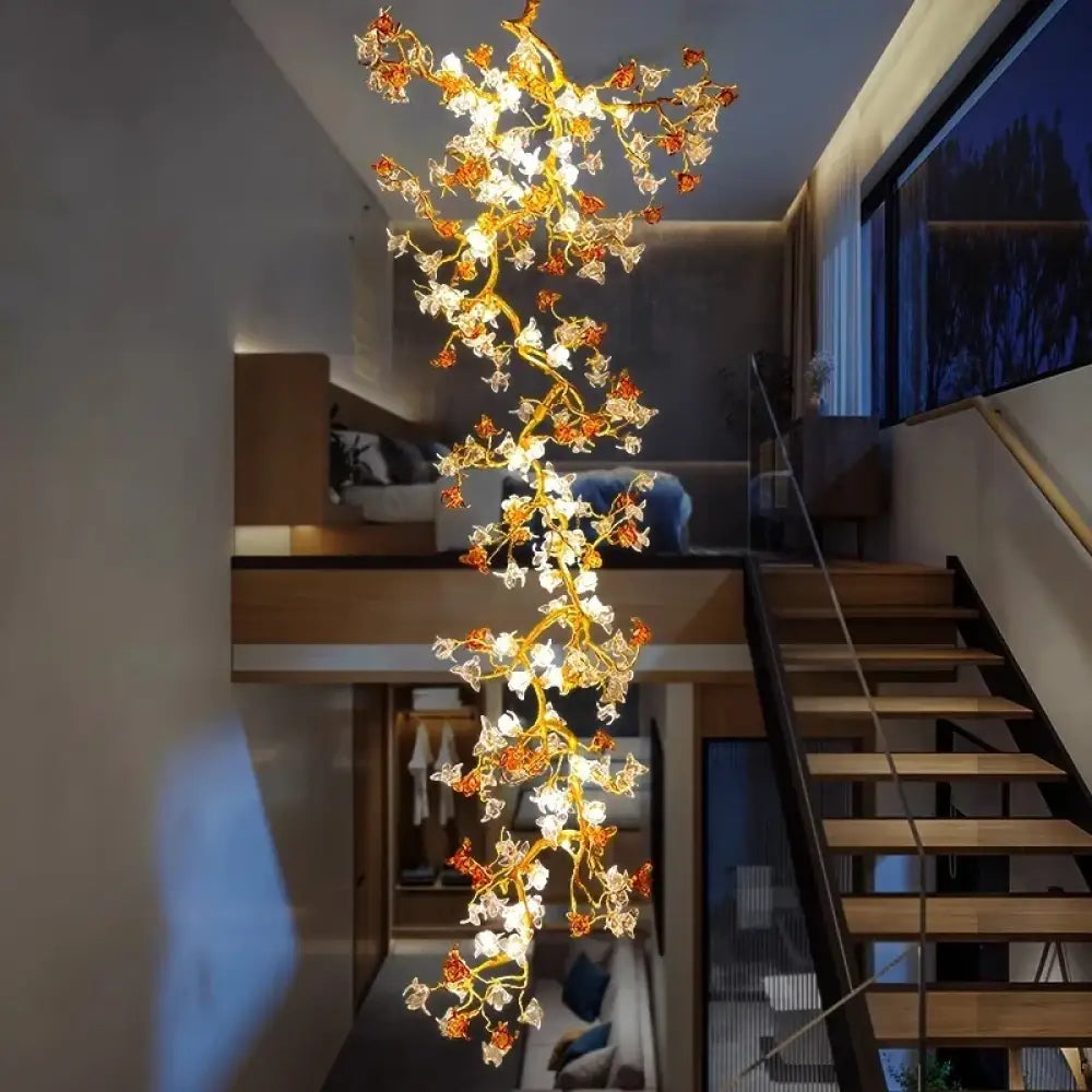 Selene Victorian Palm Crystal Chandelier Brass Pendant Light for Villa & Hotels chandelier