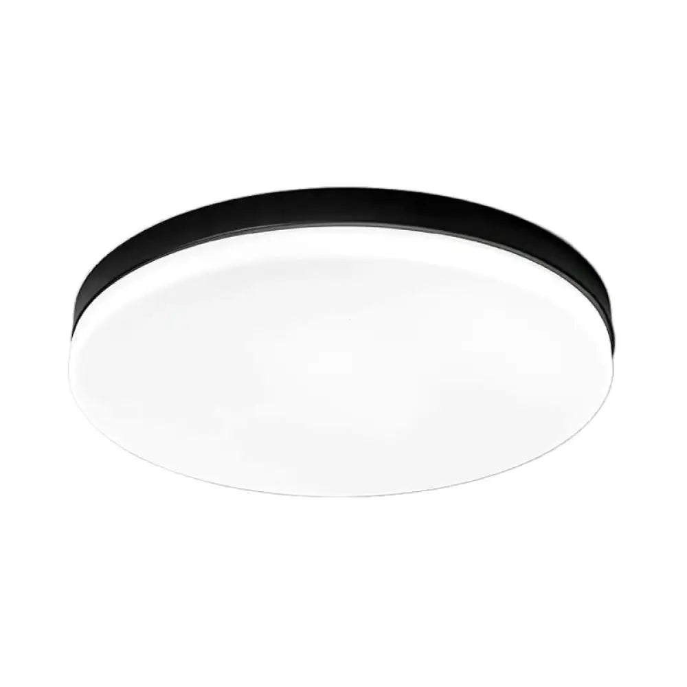 Simplicity Acrylic Flushmount Ceiling Light - Circle Design 11/15/19 Diameter Warm/White Ideal For