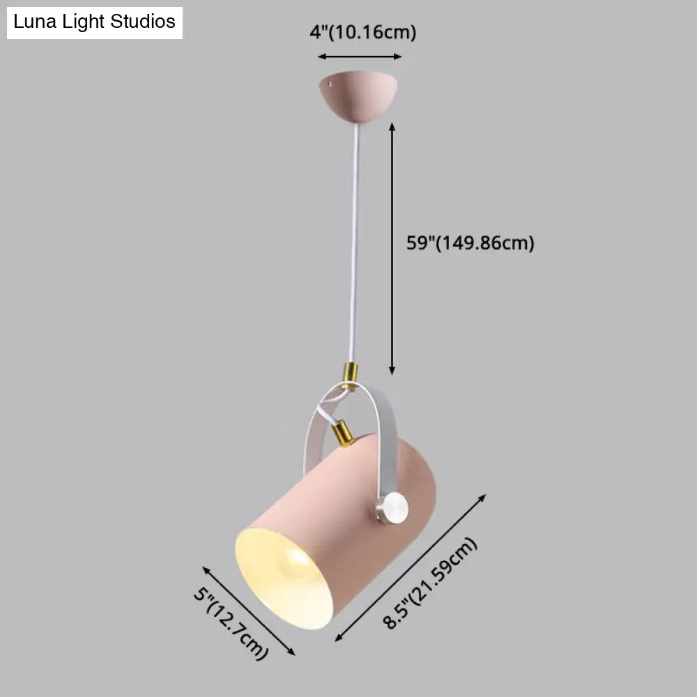 Simplicity Style Metal Pendant Light Kit For Clothes Shop With Handle Hanging Fixture