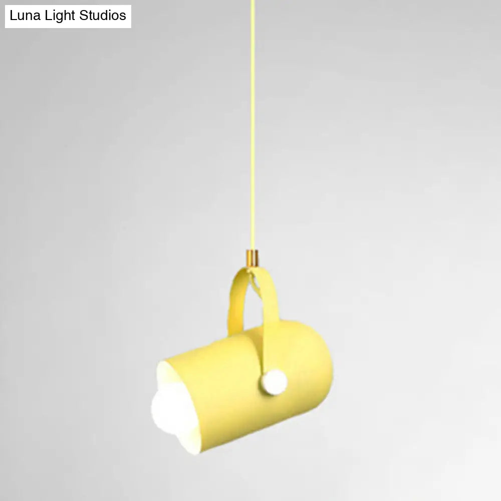 Simplicity Style Metal Pendant Light Kit For Clothes Shop With Handle Hanging Fixture
