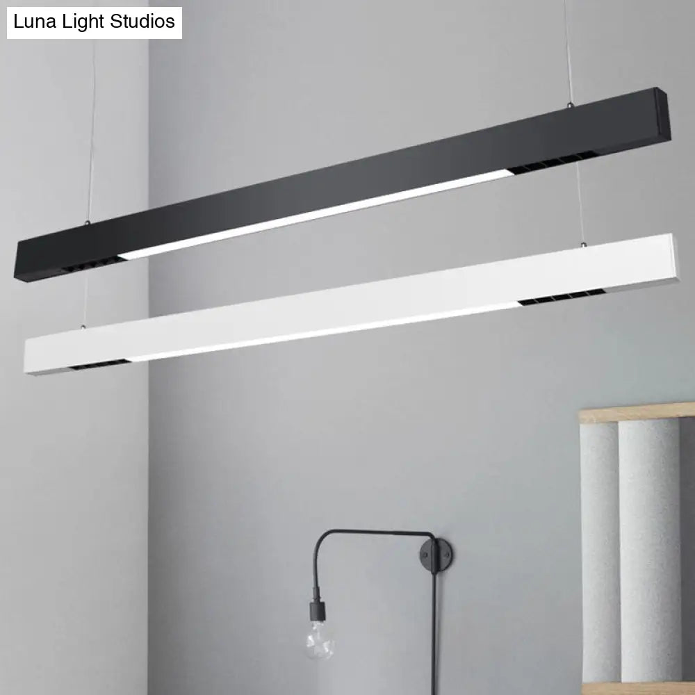 Sleek Acrylic Bar Pendant Light Kit with LED Suspension - Ideal Minimalist Lighting Solution for Offices