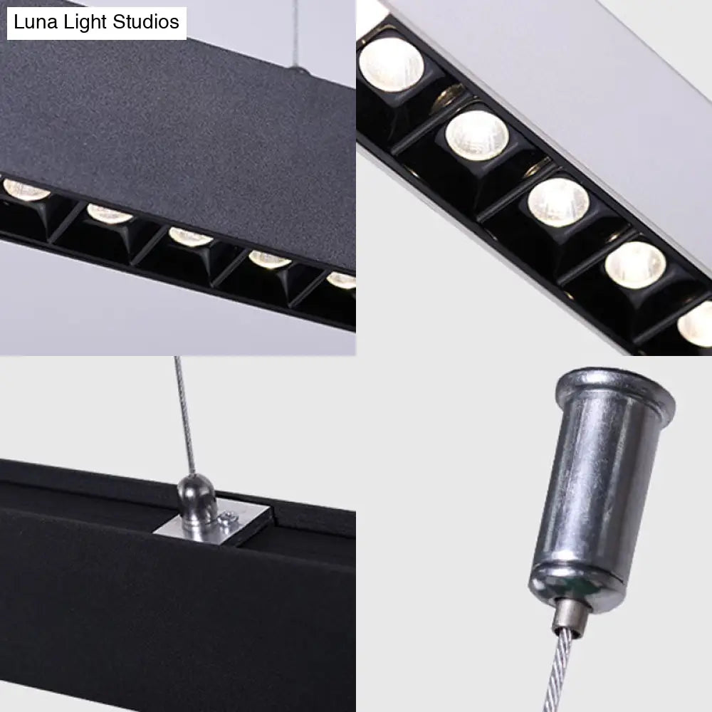 Sleek Acrylic Bar Pendant Light Kit with LED Suspension - Ideal Minimalist Lighting Solution for Offices