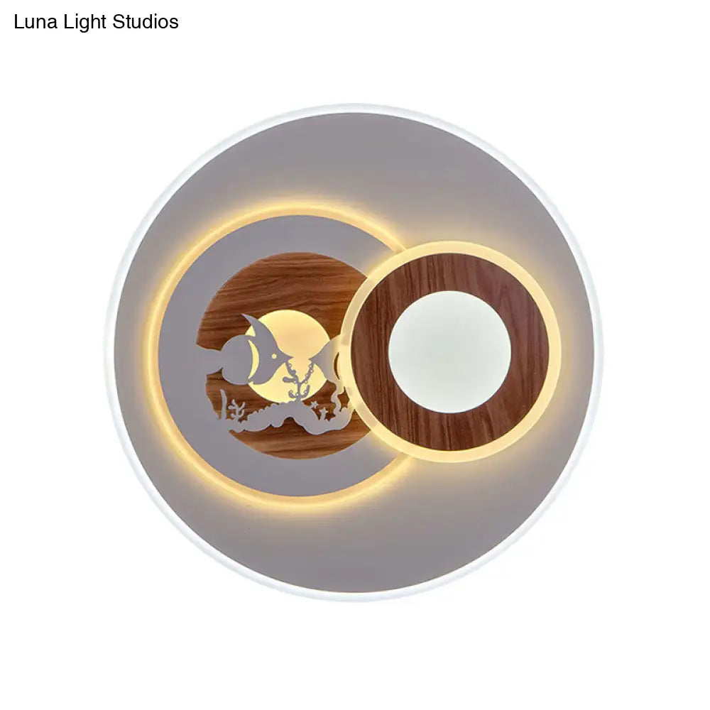 Sleek Acrylic Led Flush Mount Ceiling Light For Corridors Contemporary White Design