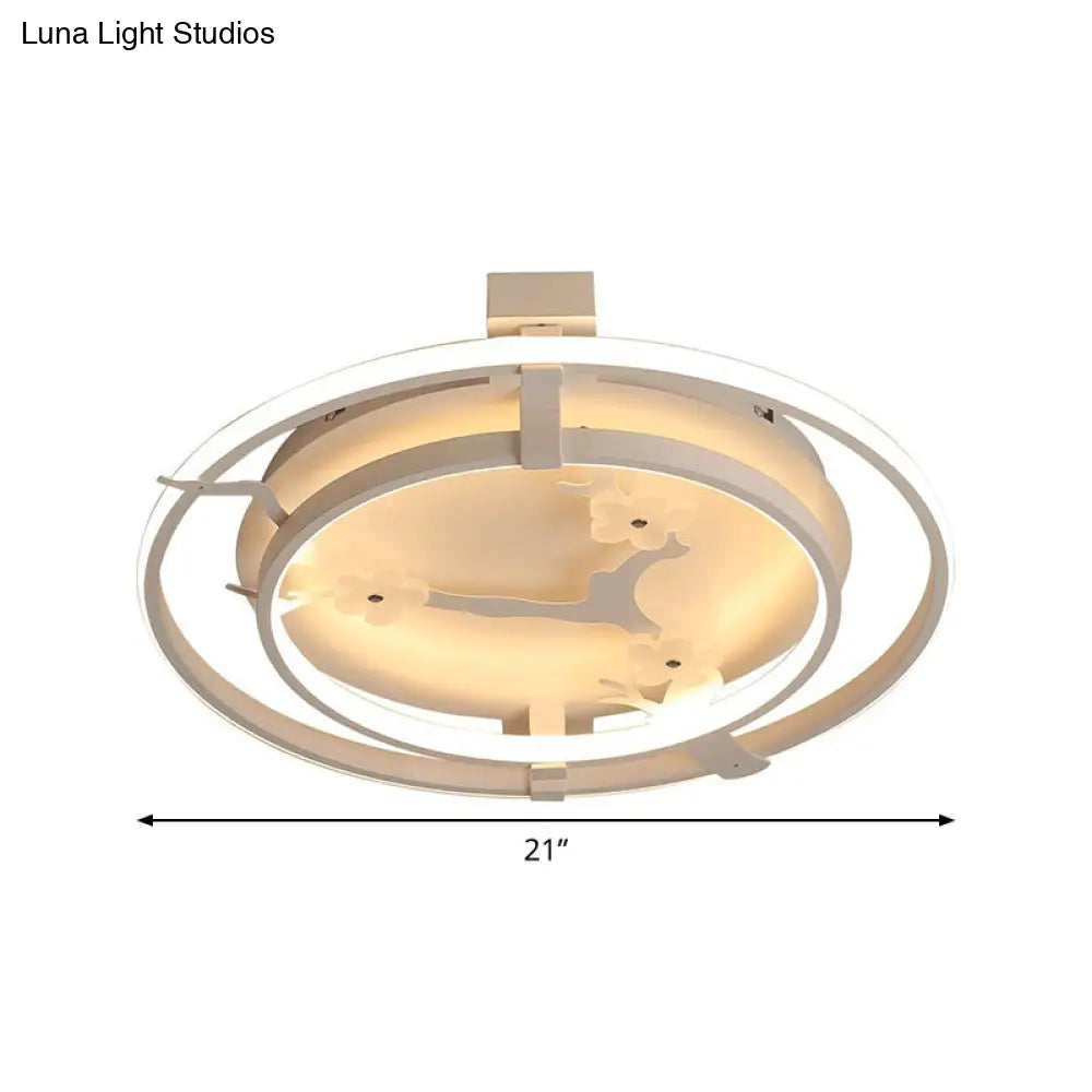 Sleek Floral Semi Mount Led Ceiling Light In Warm/White - 17’/21’/25’ Options