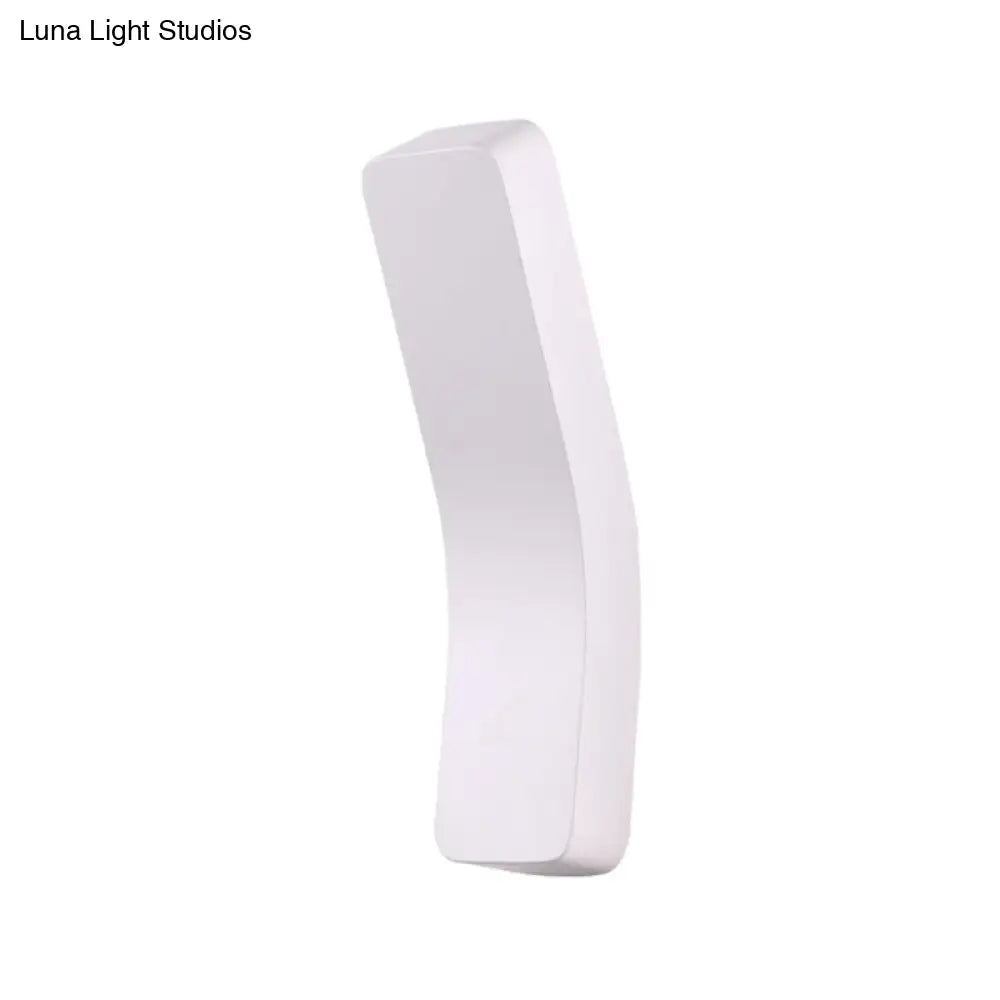 Sleek Metallic Bend Wall Mounted Led Lamp For Corridor With Warm/White Lighting