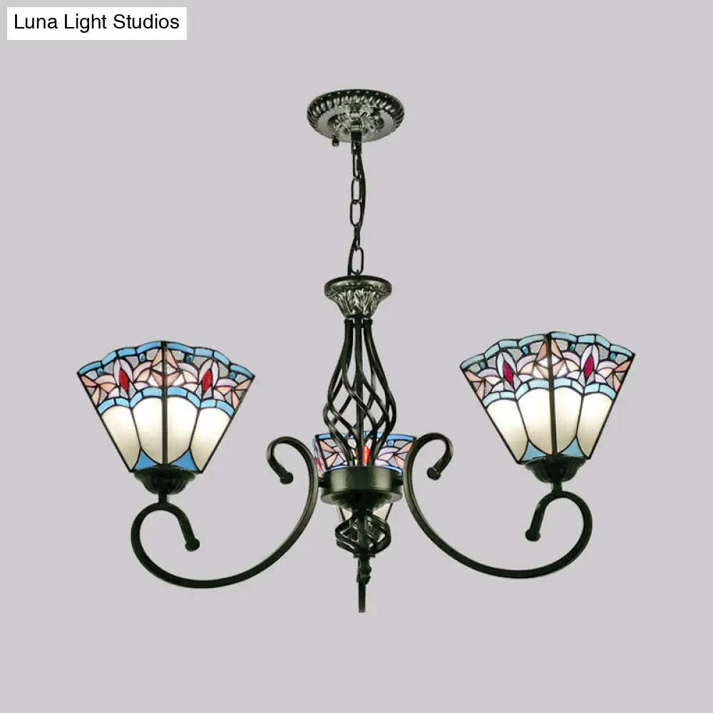 Stained Glass Chandelier Pendant For Traditional Dining Rooms