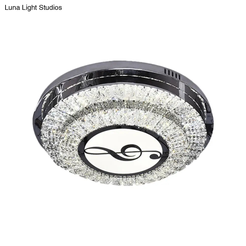 Stainless Steel Led Crystal Ceiling Lamp With Modern Design And Pattern Options