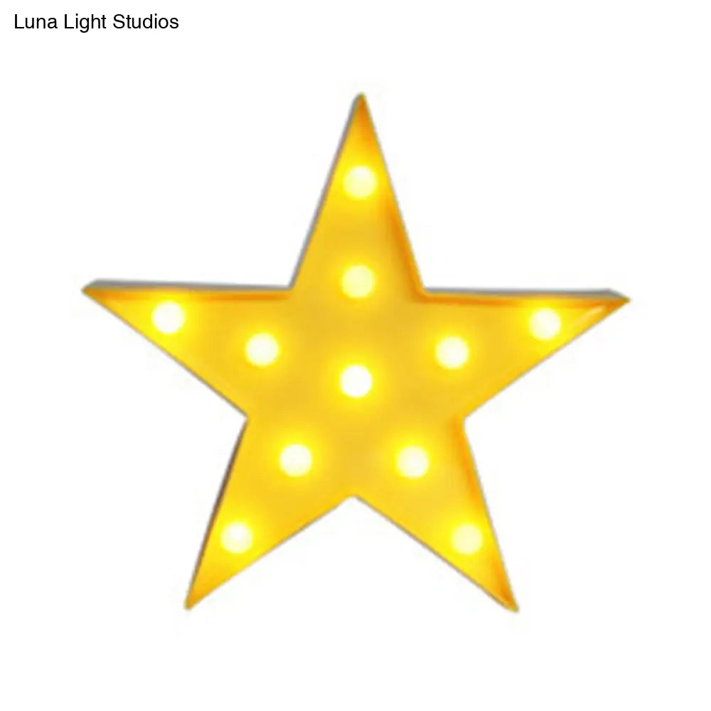 Star Shaped Led Night Light - Artistic Battery Powered Wall For Kindergarten