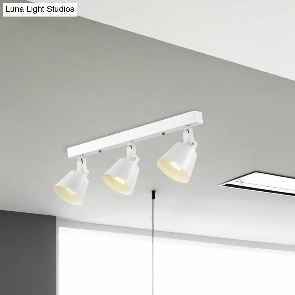 Stylish Bucket Ceiling Light Fixture - Rotatable Semi Flush Mount Lighting With 2/3/4 Lights