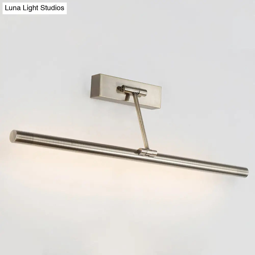 Swing Arm Tube Led Picture & Vanity Sconce Light - Minimalist Metal Bathroom Lighting
