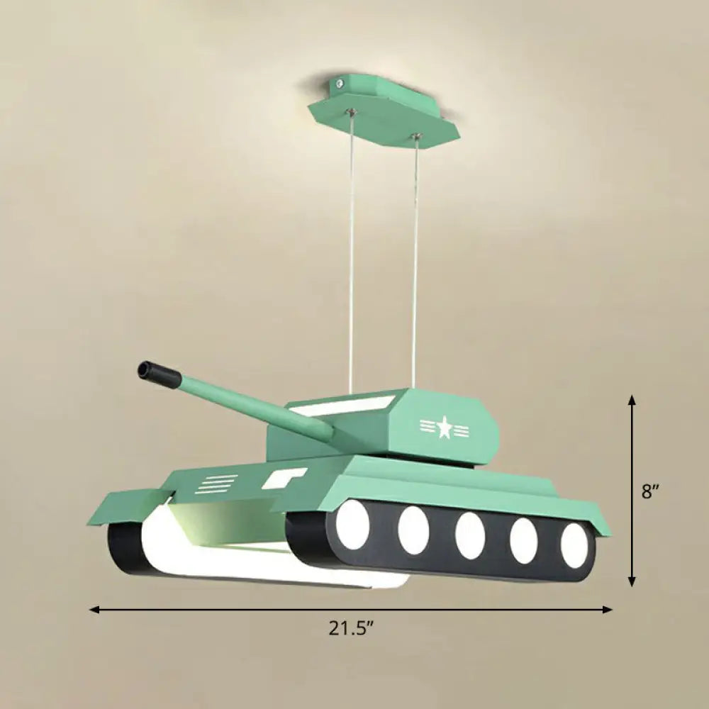 Tank Led Suspension Nursery Chandelier Modern Acrylic Lighting Fixture Green / Third Gear