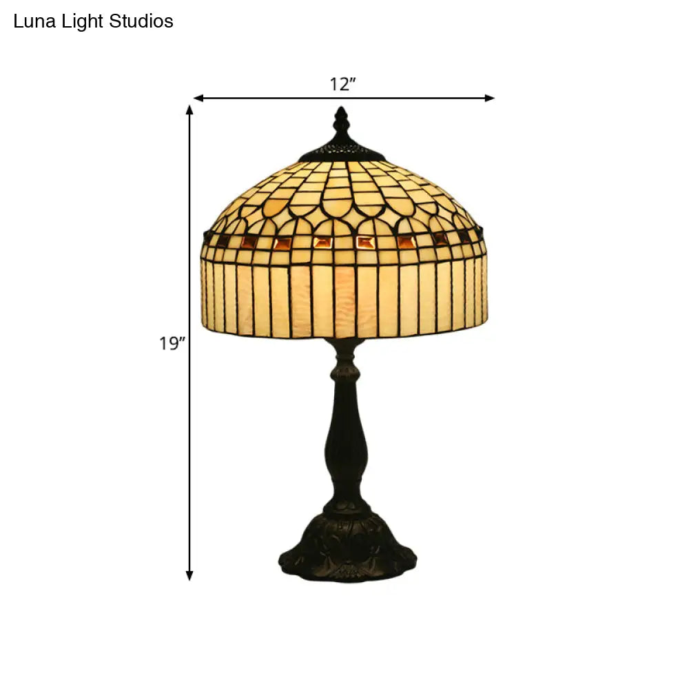Tiffany Style Beige Glass Nightstand Light
Note: It Is Important To Keep The Keywords Style And