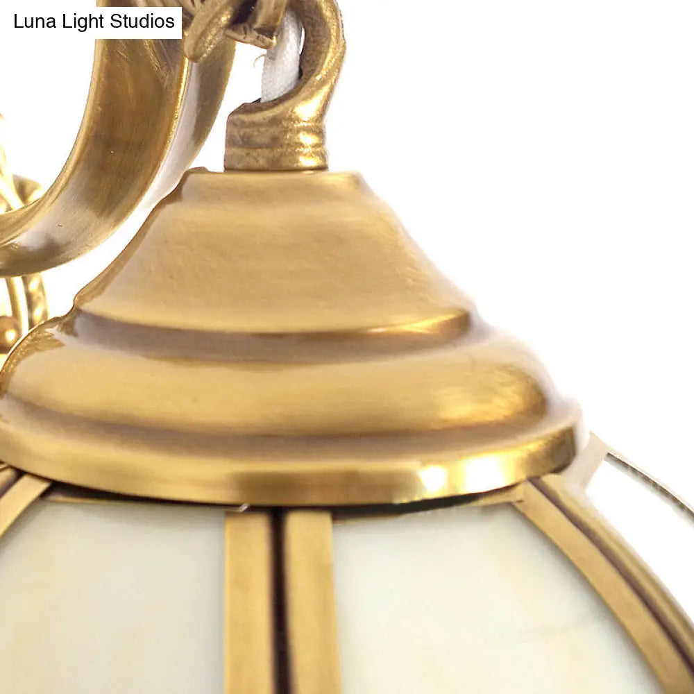 Traditional Brass Wall Sconce Light - 1-Head Metal Fixture For Hallway