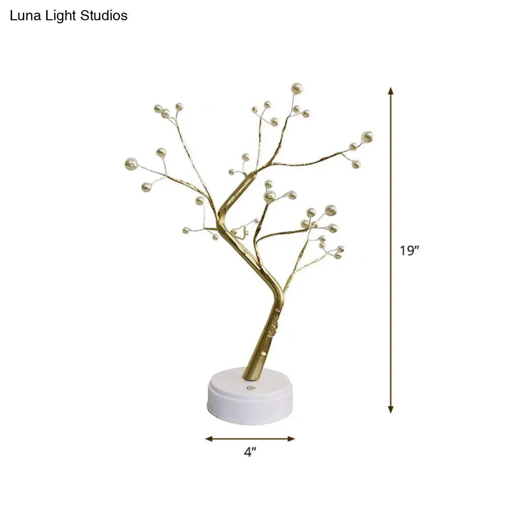 Tree Shaped Led Table Lamp With Usb Charging Port