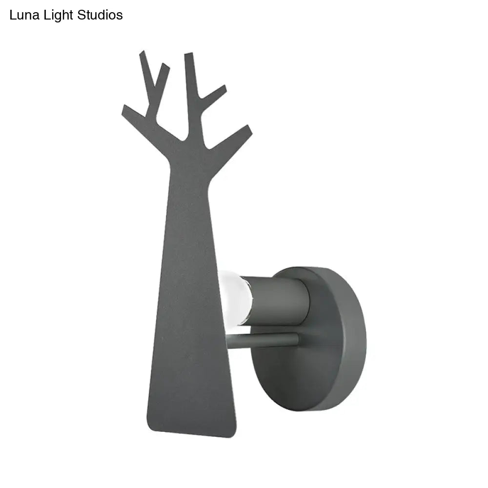 Tree Wall Mount Light - Nordic Macaron Style Green/Grey/White Bedroom Lighting