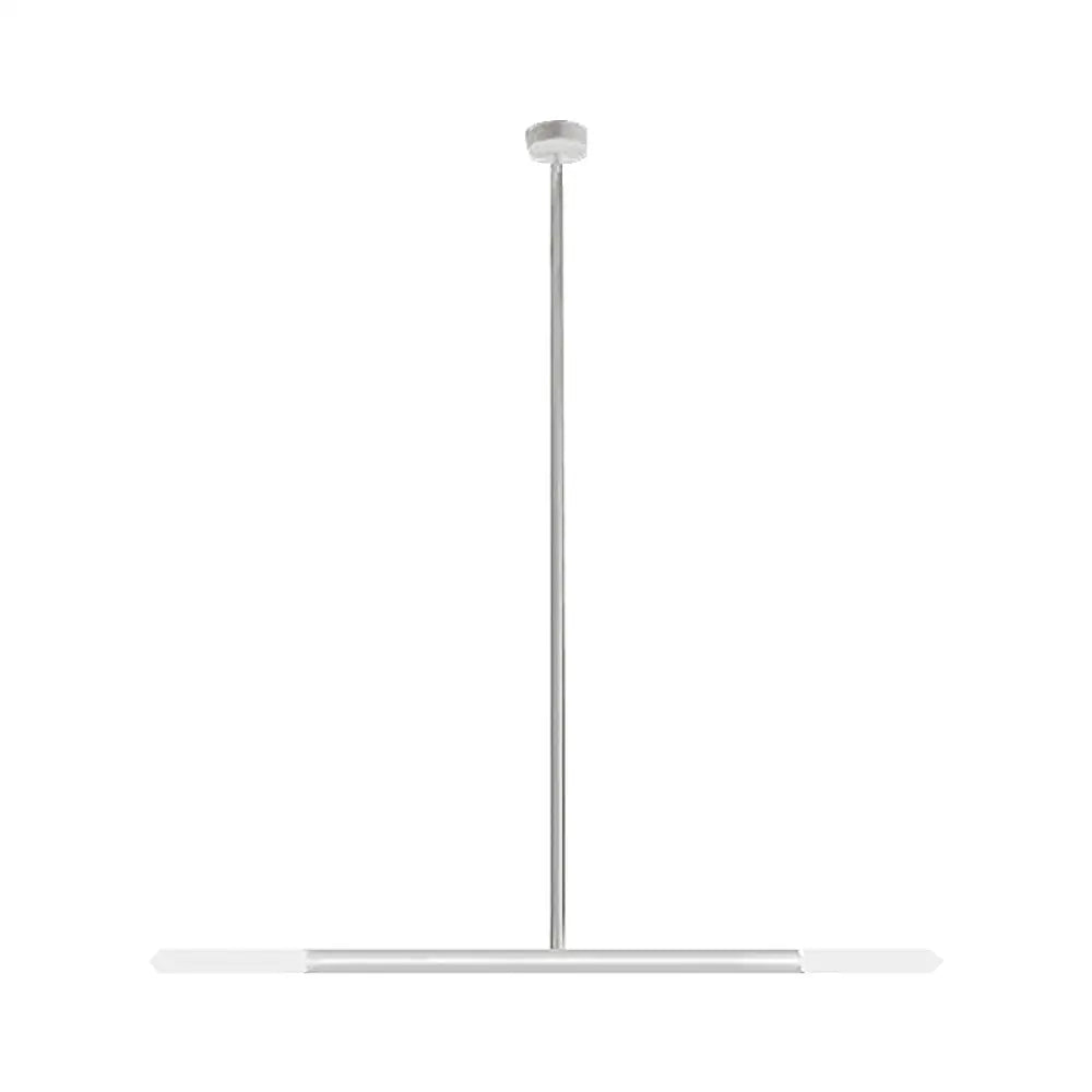 Tube Chandelier Led Ceiling Pendant Light - Modern Black/White/Gold Design 2/4/6-Light Options