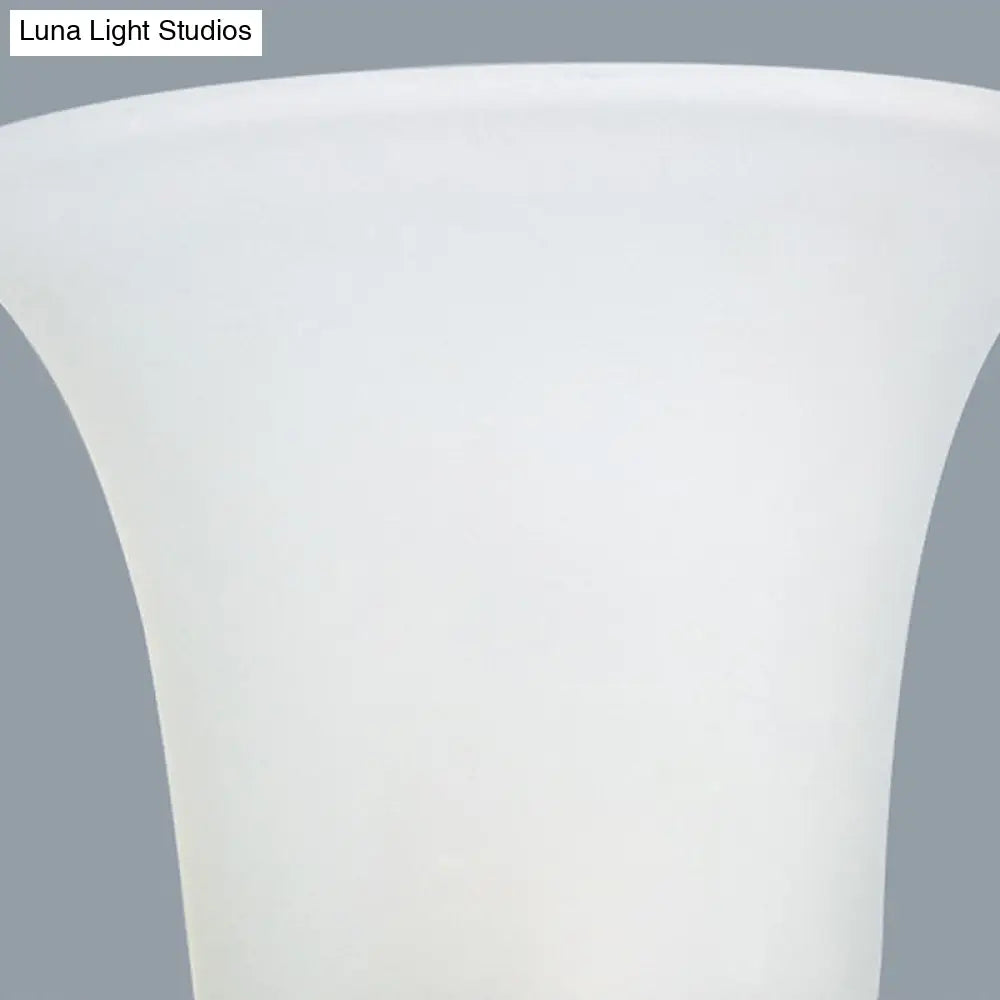 Vintage Brass Bell Sconce With Frosted Glass And Elliptical Backplate For Foyer Lighting