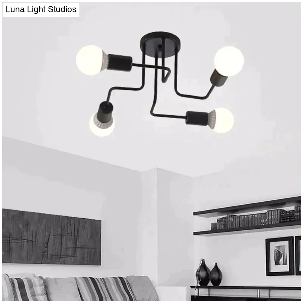 Vintage Ceiling Lights Iron Personality For Living & Bed Room