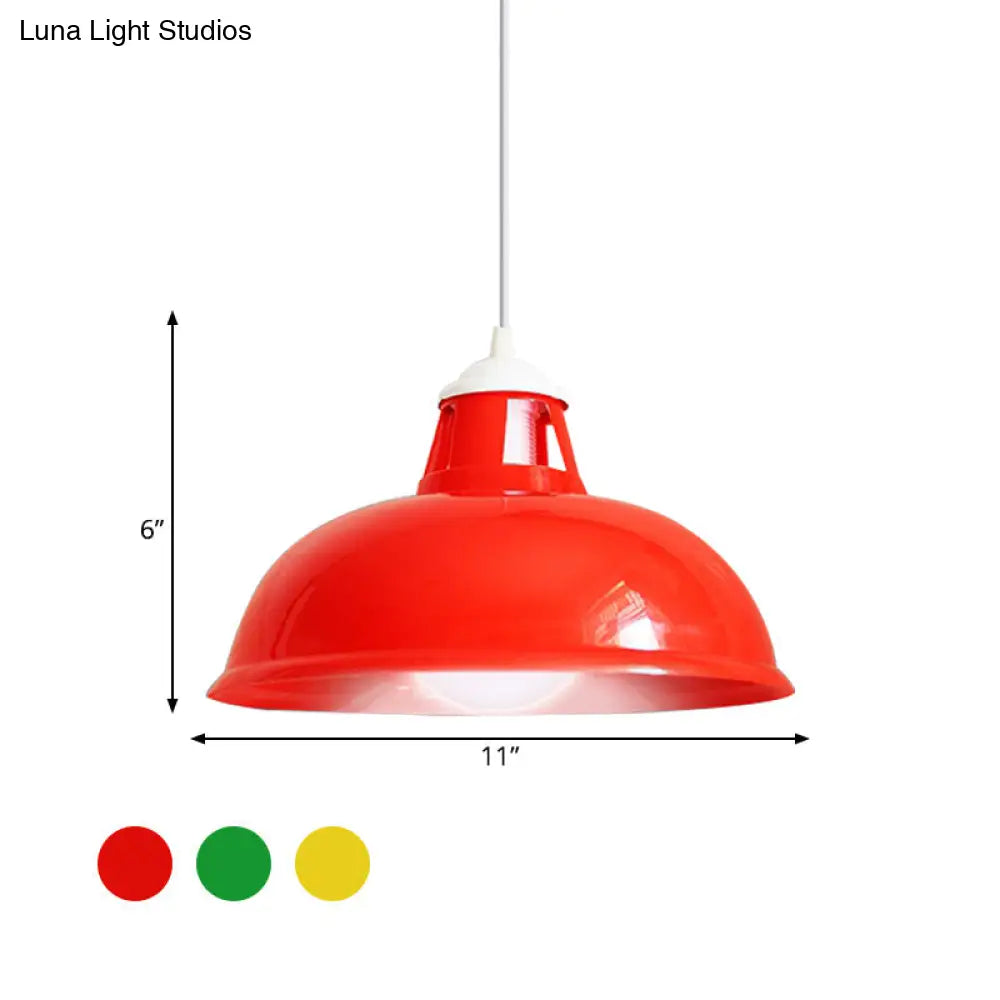 Vintage Coin Pattern Pendant Light With Acrylic Shade - 1 Bulb Ceiling Fixture For Restaurant