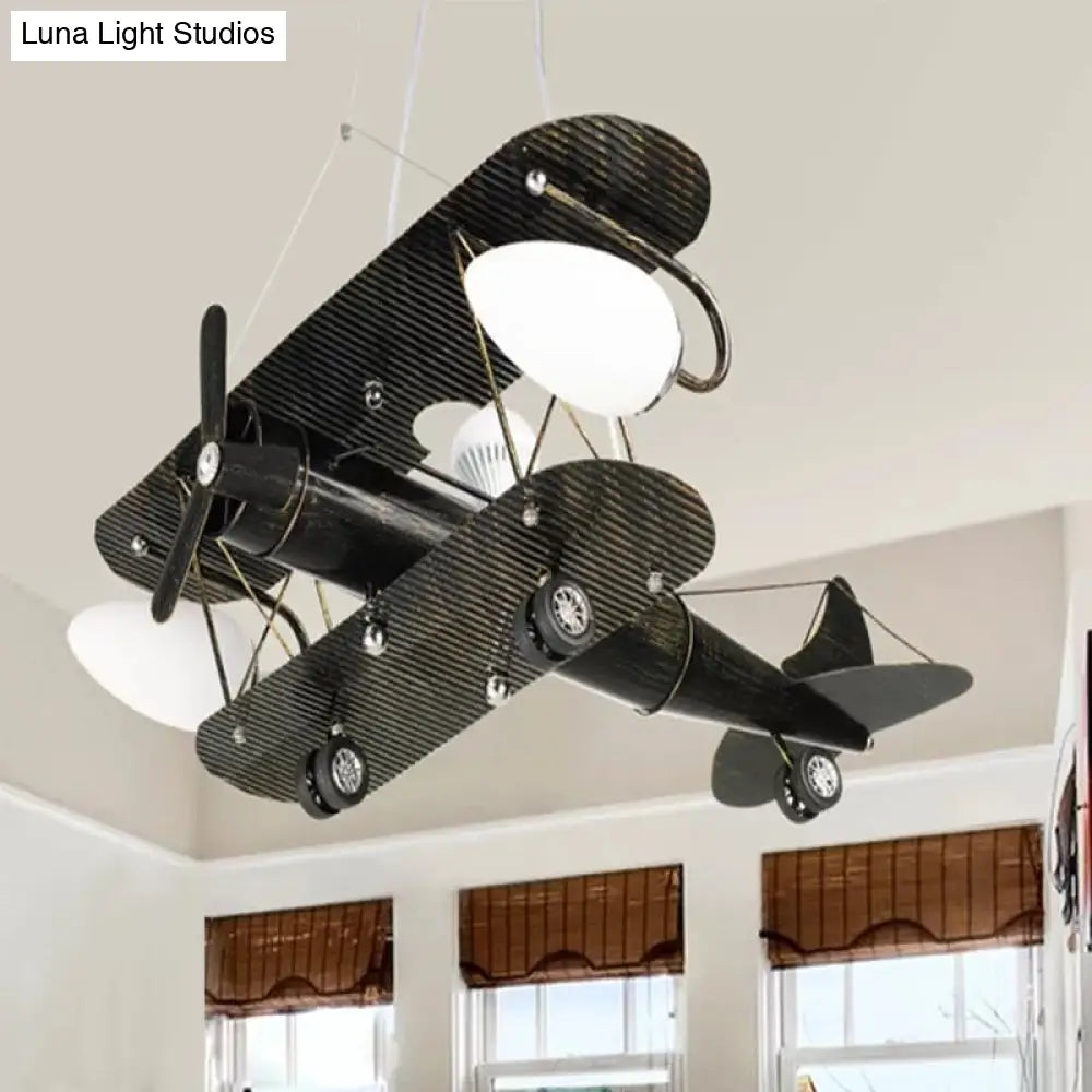 Vintage-Style Glider Kindergarten Metal Chandelier In Antique Brass
Note: Seo Is Important So Its