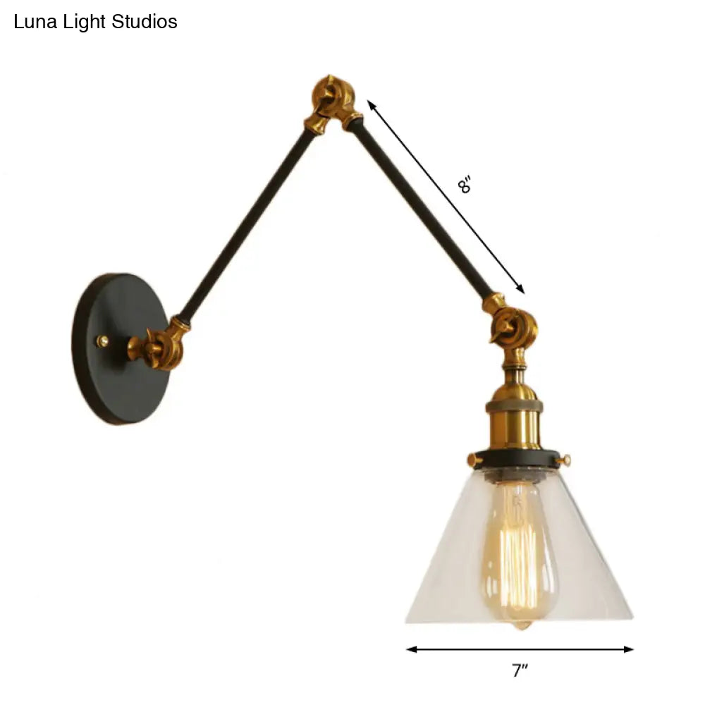 Vintage Style Wall Sconce With Clear Glass And Satin Brass Chrome Or Antique Finish - Perfect For