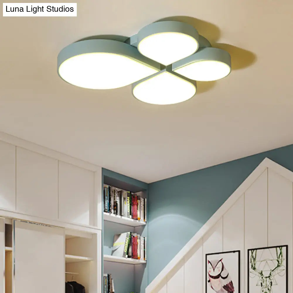 Waterdrop Acrylic Ceiling Light With Warm/White - Nordic Style For Bedrooms In White/Pink/Blue