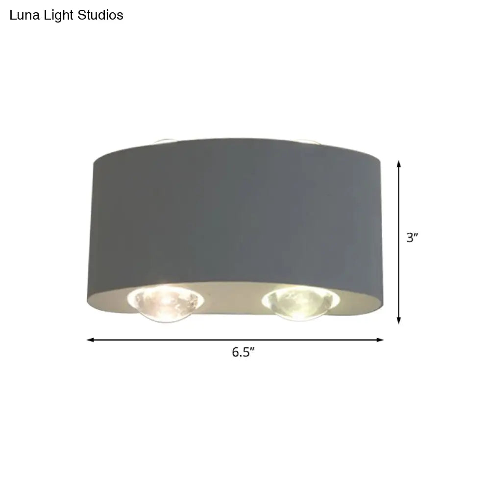 White Aluminum Led Wall-Mount Bedside Sconce For Bedroom With White/Warm Light