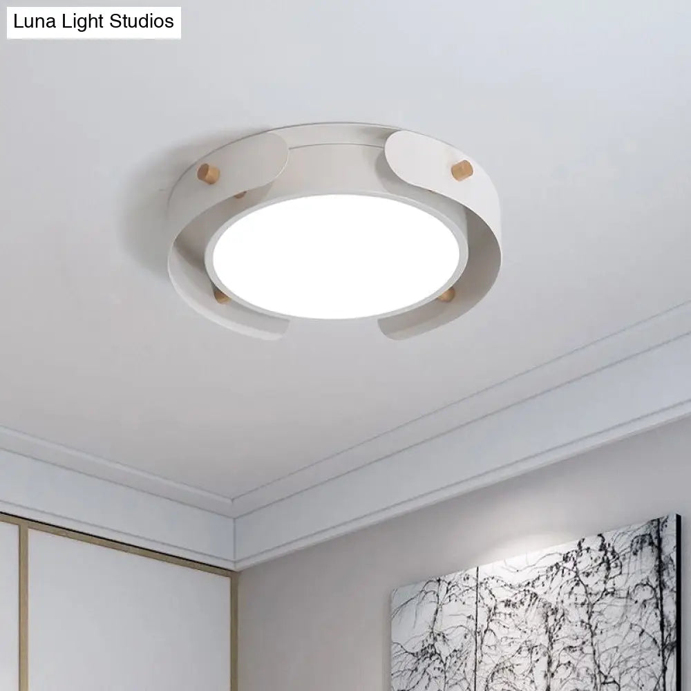 White/Brown Nordic Style Ceiling Lamp With Diffuser - 16’/19.5’ Diameter