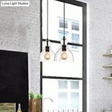 1-Bulb Industrial Gourd Shaped Light Fixture - Seeded Glass Pendant For Diner Bar