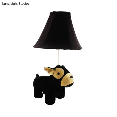 1-Head Cartoon Animal Desk Lamp For Kids Bedroom - Soft Fabric Reading Light