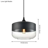 1 Light Pendant Lighting Retro Industrial Style Glass Ceiling Lights For Restaurant