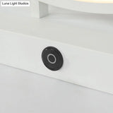 10 12 16 Dia Ring Desk Lamp - Simplicity Acrylic Led Light Black/White Warm/White