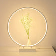 10 12 16 Dia Ring Desk Lamp - Simplicity Acrylic Led Light Black/White Warm/White White / Warm