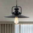 10’/14’ Flared Metallic Pendant Light In Black - Ideal For Industrial Loft And Study Room / 10’