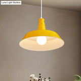 10’/14’ Vintage Barn Pendant Lamp In Black/White/Red - Ceiling Fixture For Dining Room