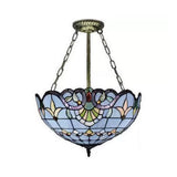 Victorian-Style Led Ceiling Light With Stained Glass Shade For Bedrooms