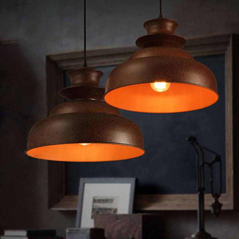 Bronze Double Bubble Pendant Light - Vintage Style For Indoor Spaces